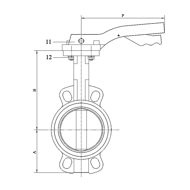 KELEBEK VANA PN16 WAFER PN10/16/ANSI150 PASLANMAZ ÇELİK DİSK VE YUVA FPM - Görsel 2