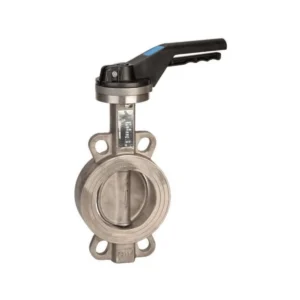 Paslanmaz Çelik Kelebek Vana – PN16 Wafer, ASI 150, Metal Yataklı, Kaldıraçlı